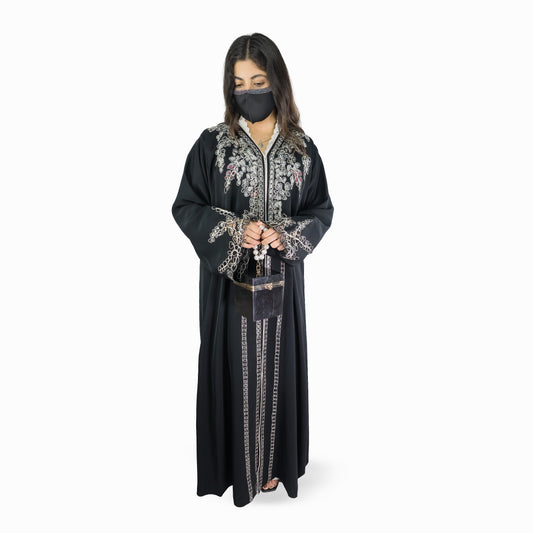 Laser Cut Vine Detail Abaya