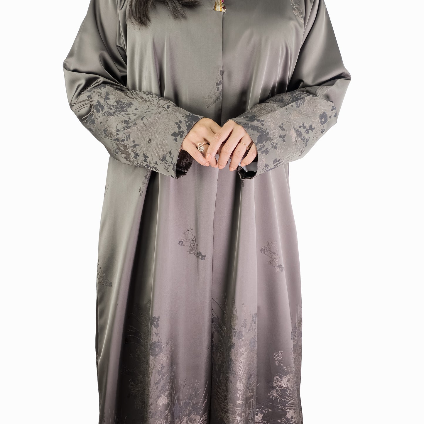 Mocha Winter Printed Abaya
