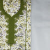 Floral Emirati Mukhawar – Cream & Olive Green