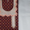 Emirati Mukhawar – Red with Multicolor Print & Pink Embroidery