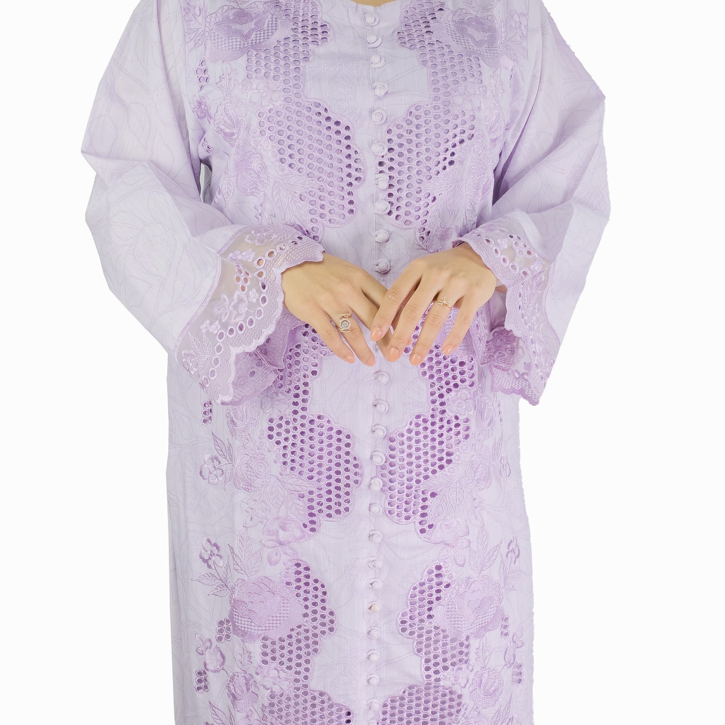 Lavender Embroidered Pakistani Suit