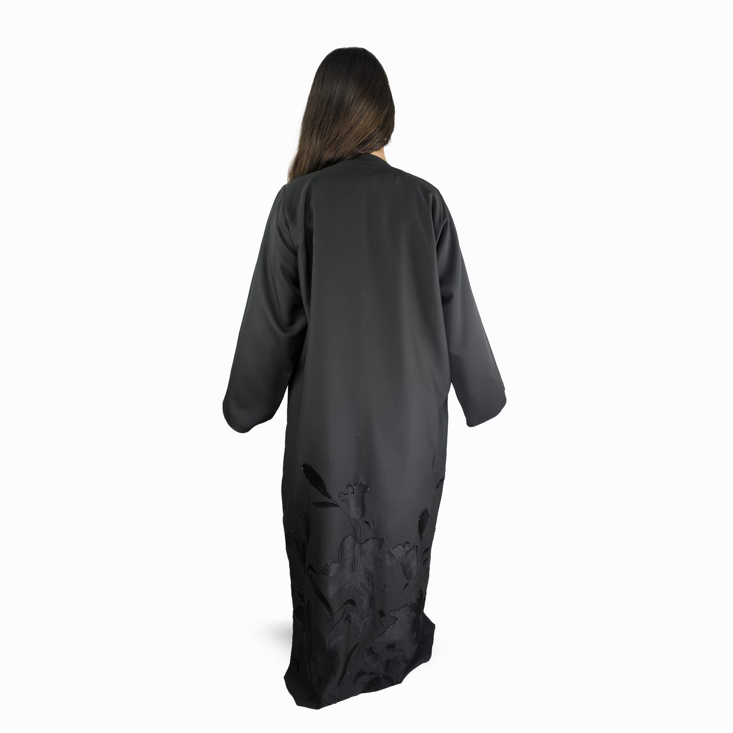 Midnight Bloom Winter Abaya