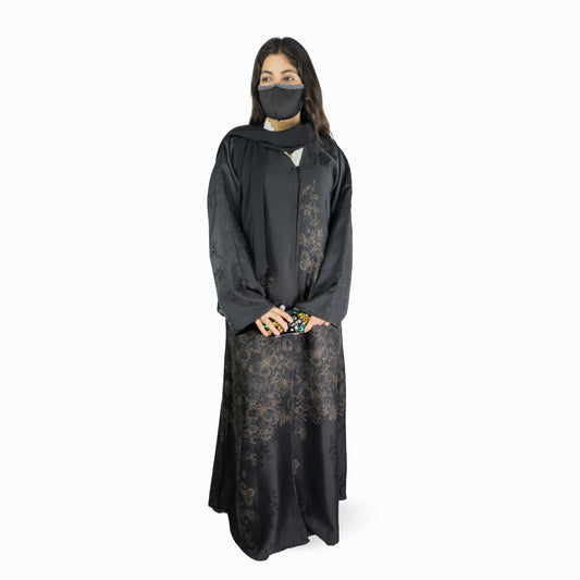 Butterfly Garden Printed Abaya