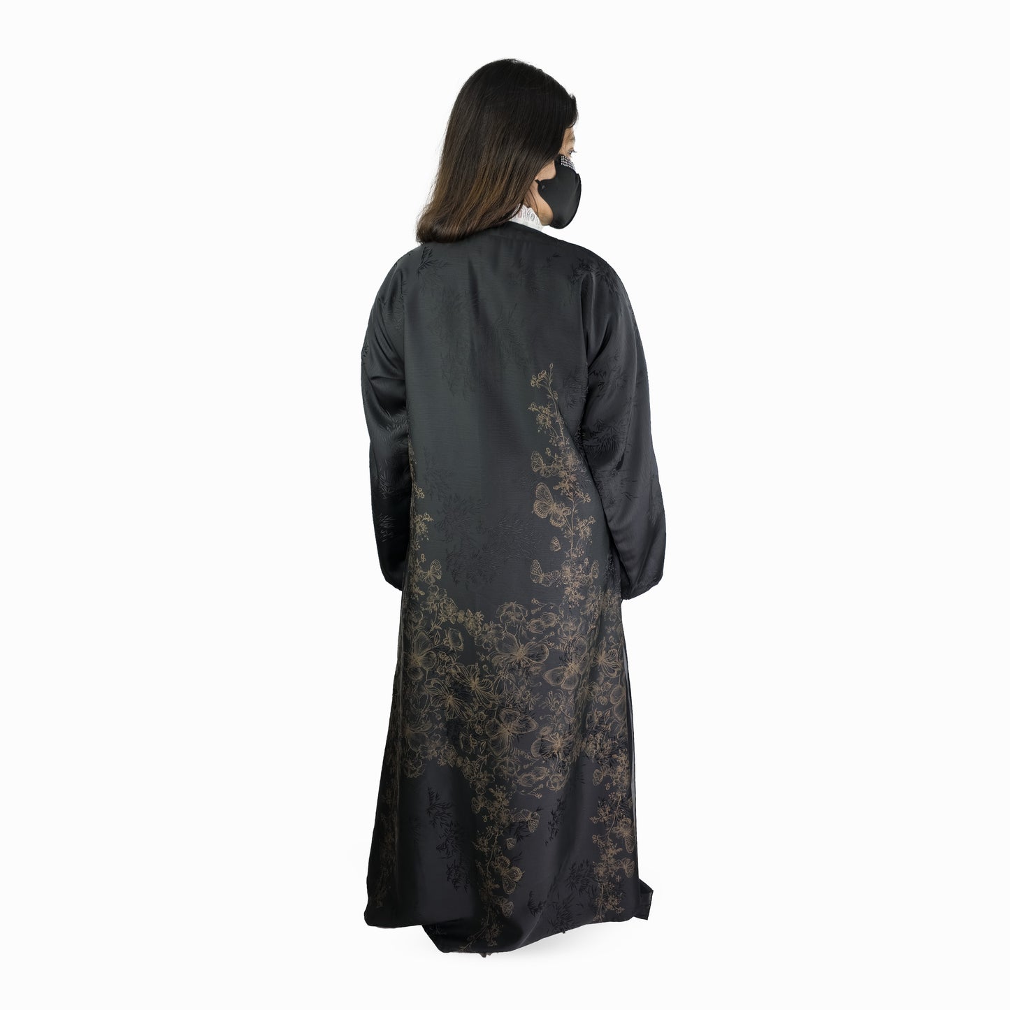 Butterfly Garden Printed Abaya