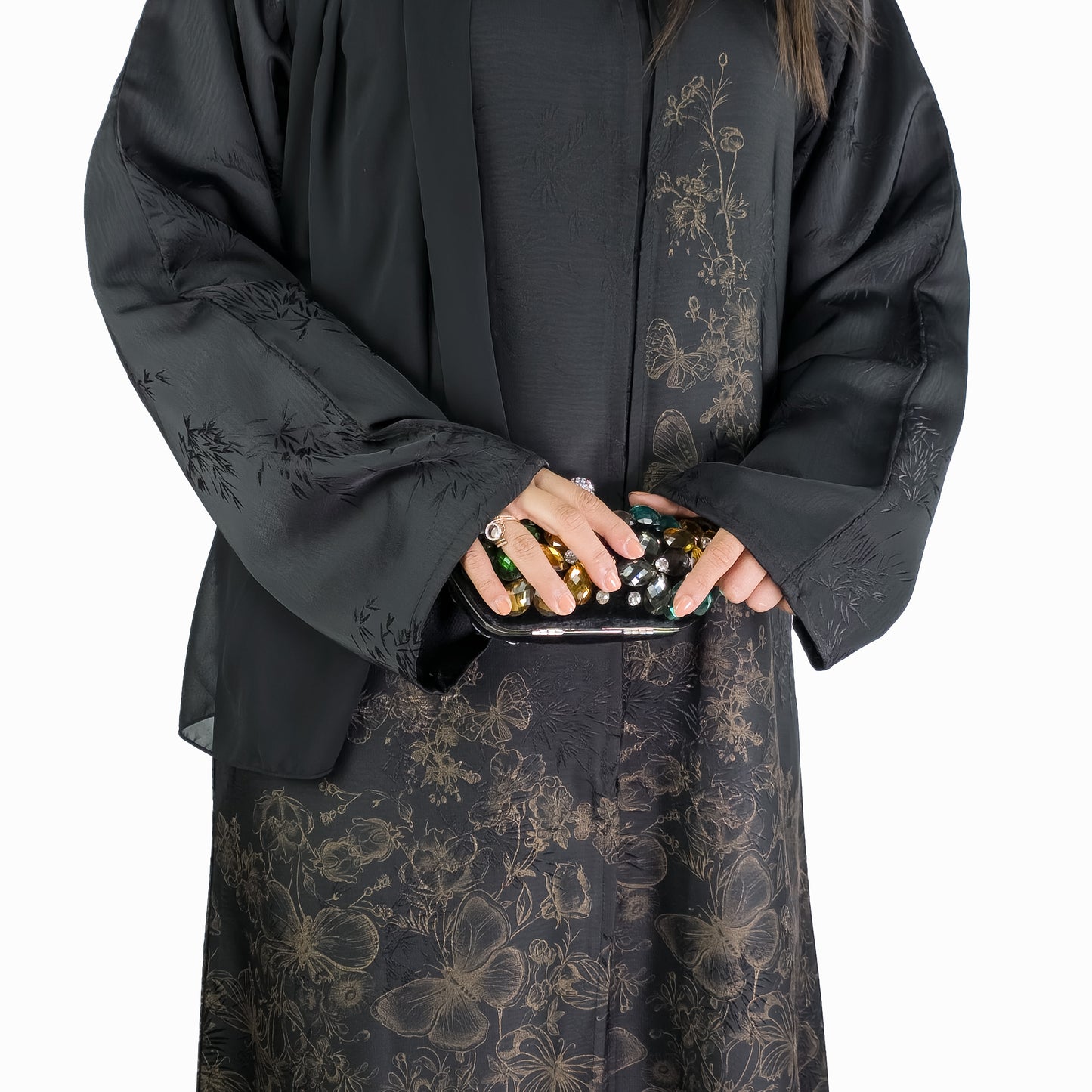 Butterfly Garden Printed Abaya