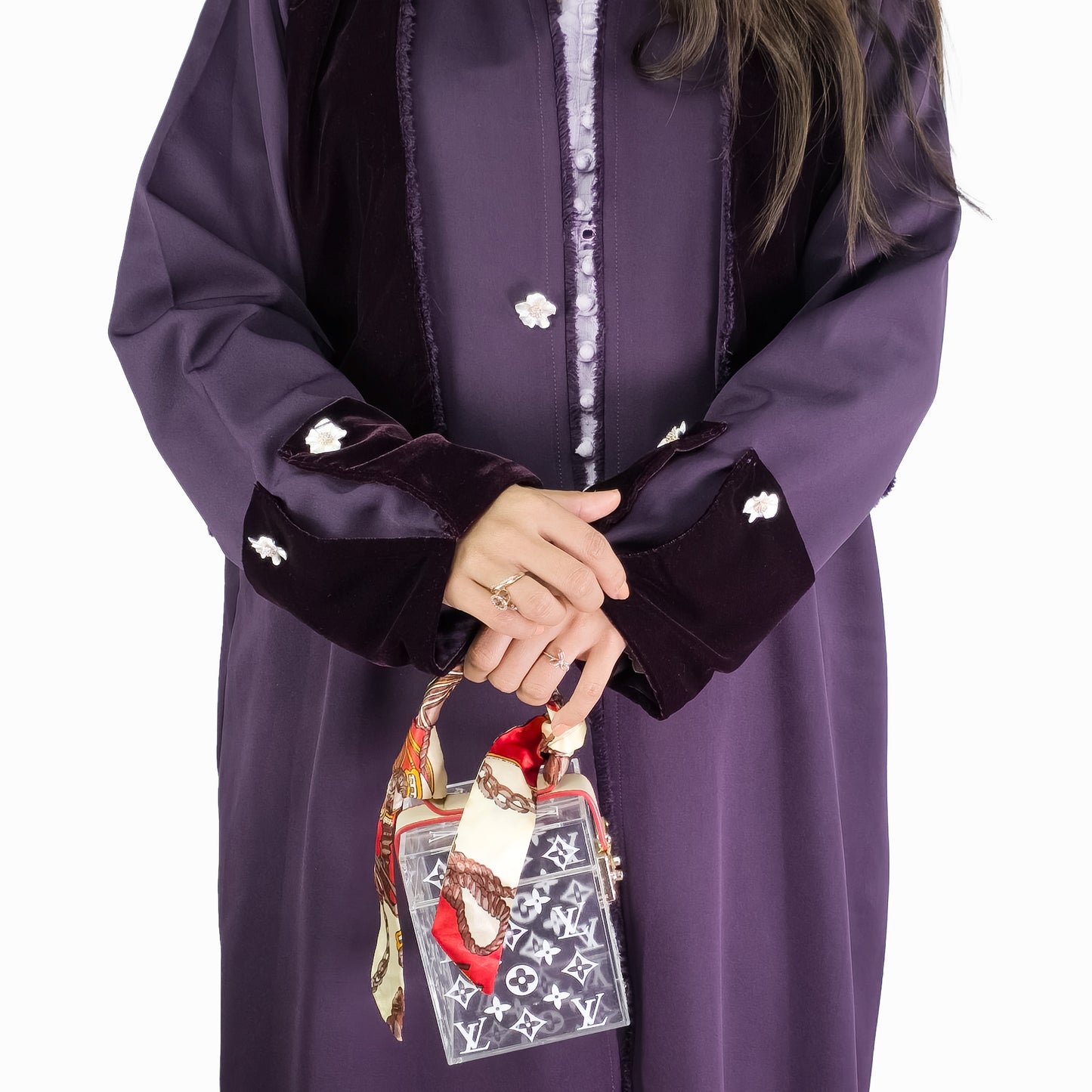 Plum Elegance Embellished Abaya