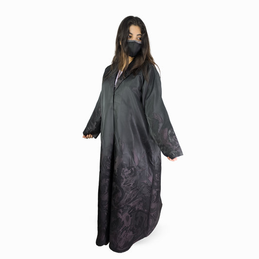 Winter Noir Printed Abaya