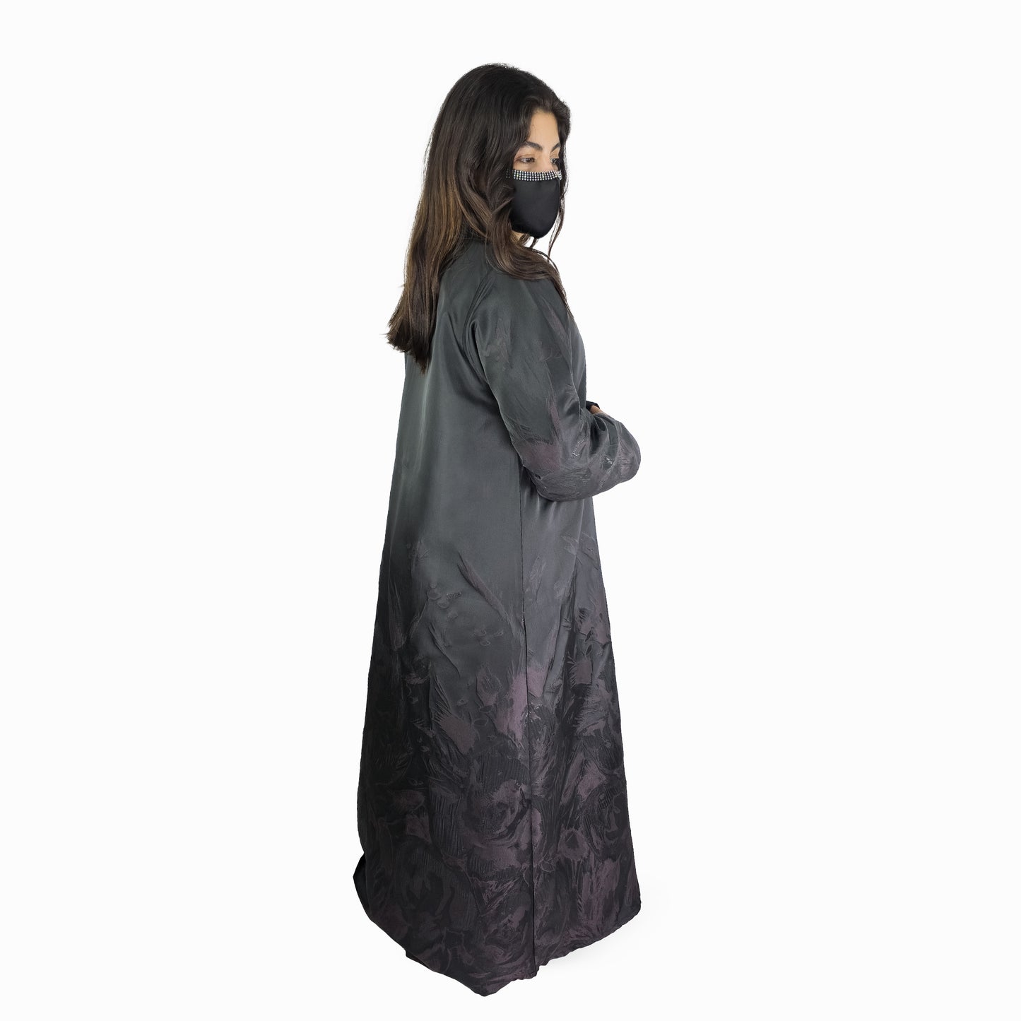 Winter Noir Printed Abaya