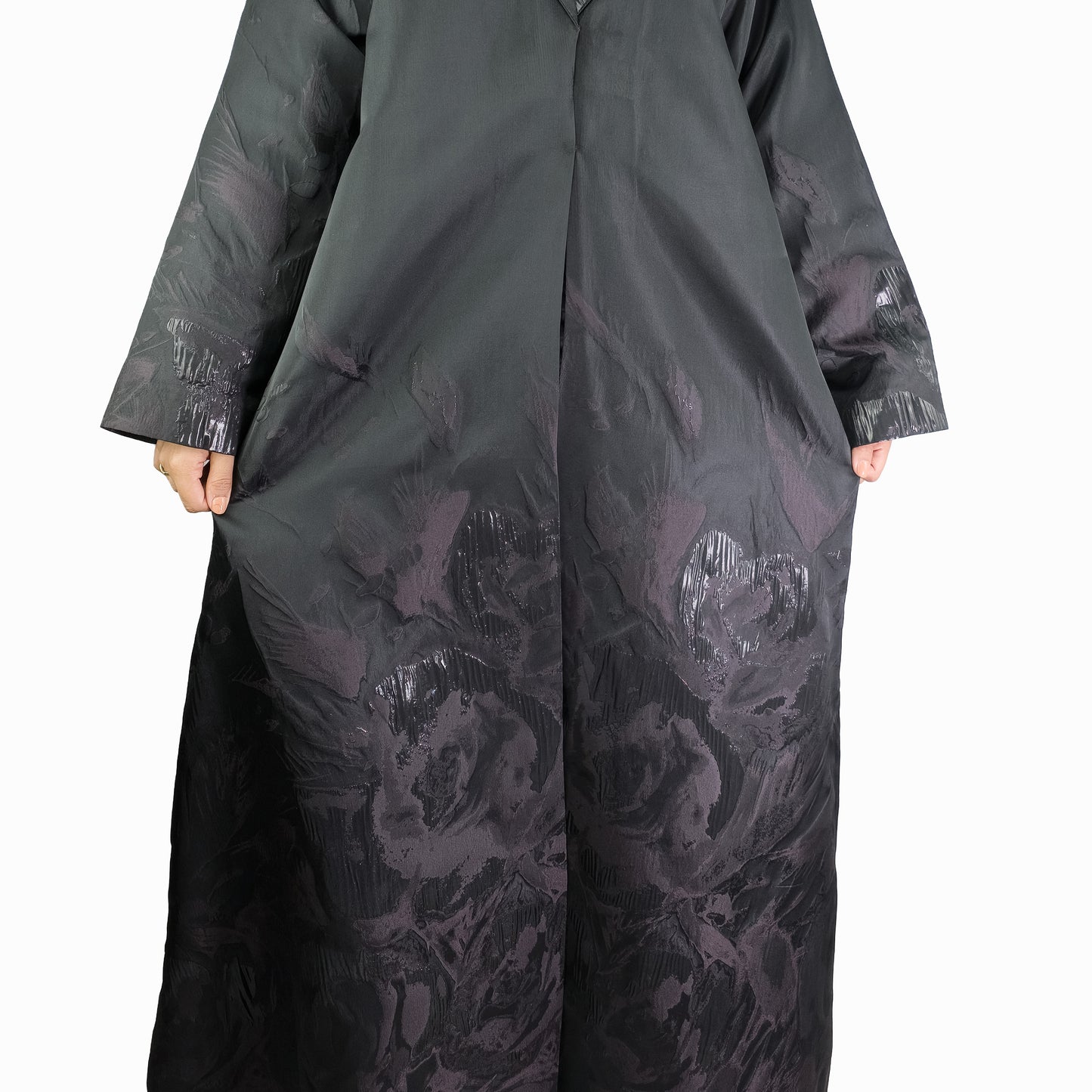 Winter Noir Printed Abaya