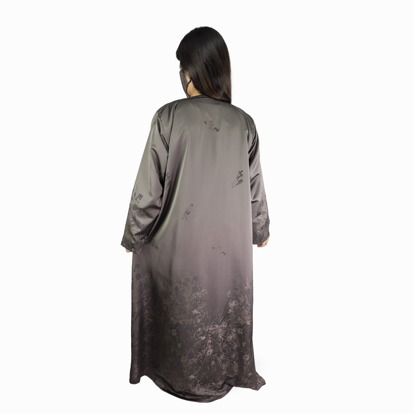 Mocha Winter Printed Abaya