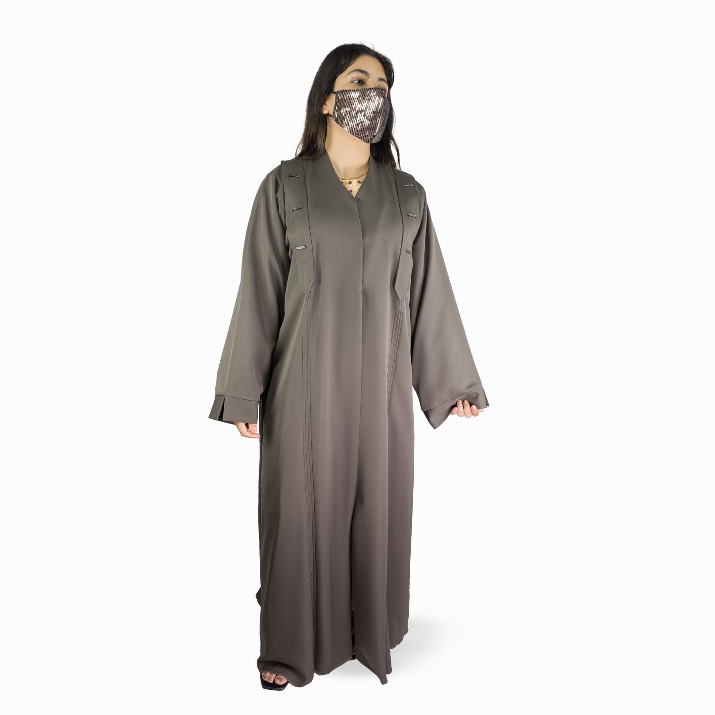 Modern Pleated Panel Abaya