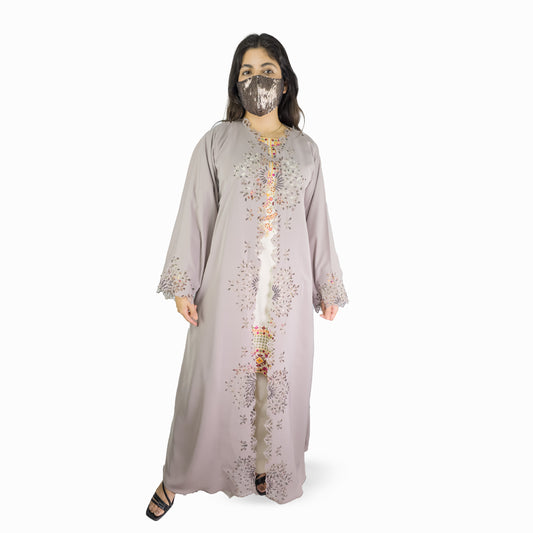 Elegant Laser Cut Nida Abaya
