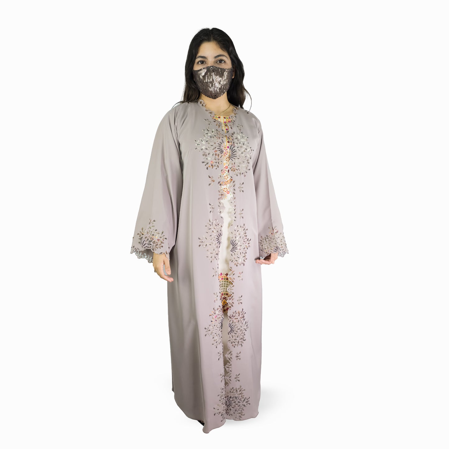 Elegant Laser Cut Nida Abaya