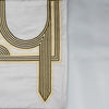 Emirati Mukhawar – White with Black & Gold Embroidery