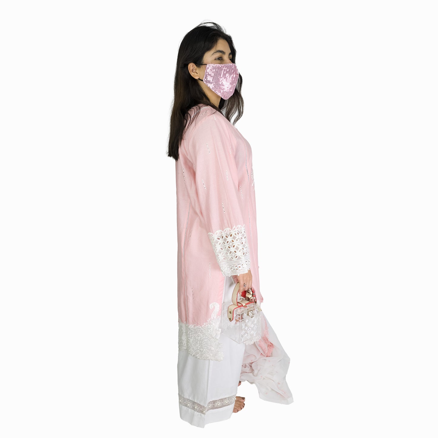 Blush Pink Embroidered Pakistani Suit