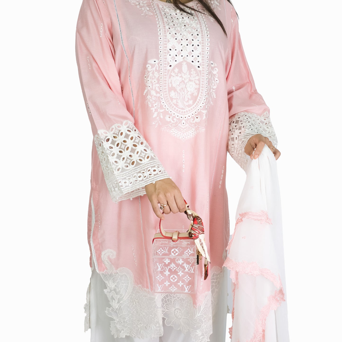 Blush Pink Embroidered Pakistani Suit
