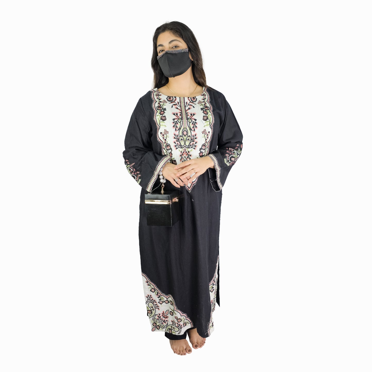 Black Embroidered Pakistani Suit