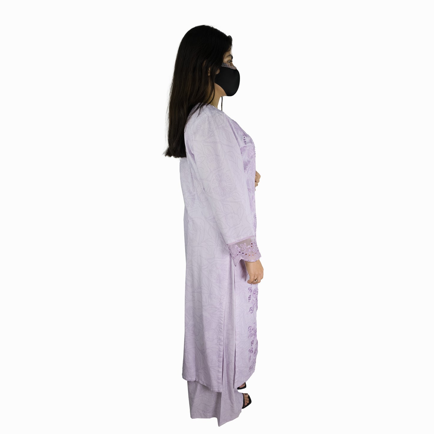 Lavender Embroidered Pakistani Suit