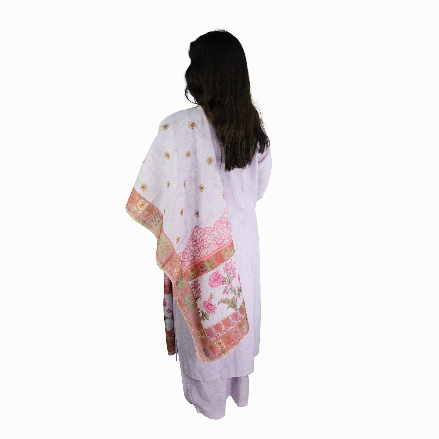 Lavender Embroidered Pakistani Suit